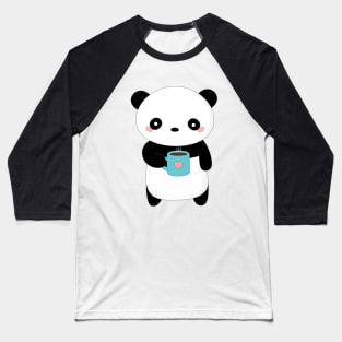 Kawaii Panda Coffee Lover T-Shirt Baseball T-Shirt